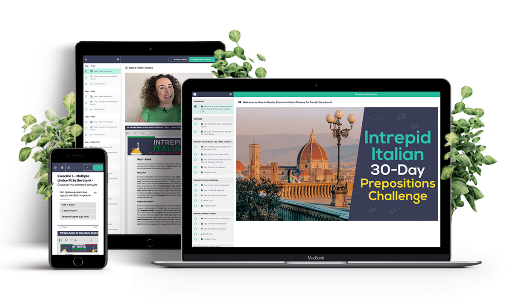 Italian Lessons Online - Intrepid Italian 30 Day Prepositions Challenge